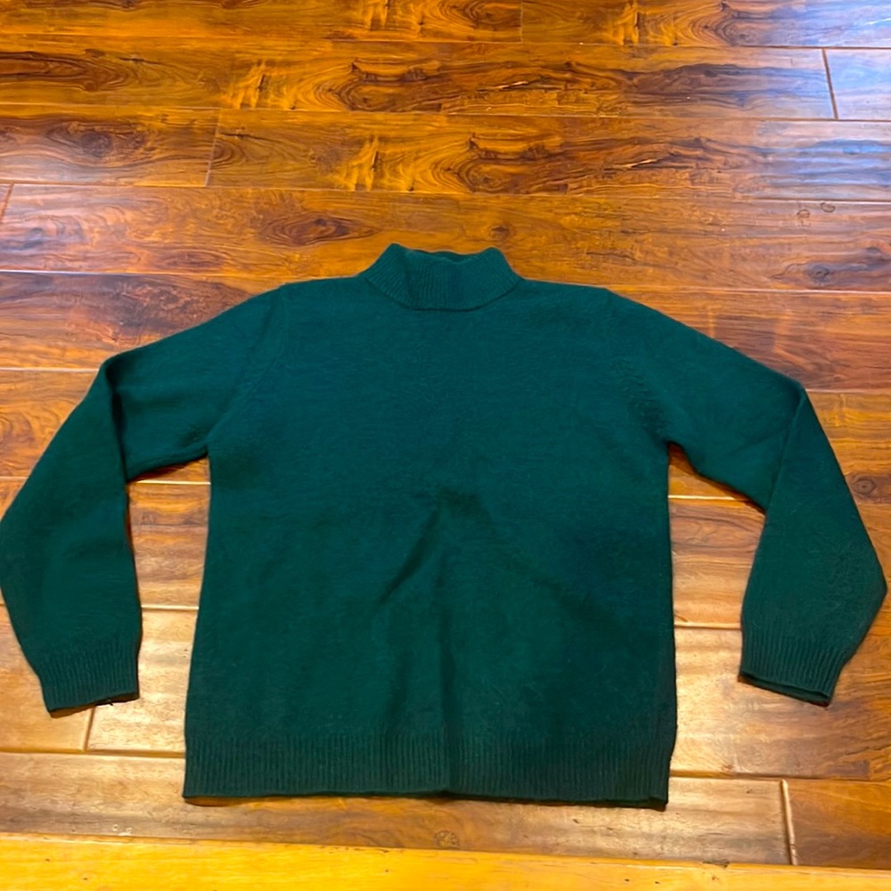 Angora lambswool green vintage sweater